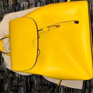 Lauren Ralph Lauren Vibrant Yellow Backpack